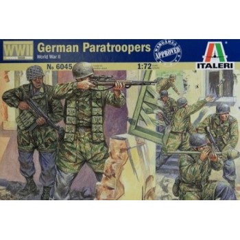 Italeri 1/72 Scale Military Figures Model Kit WWII German Paratroopers 6045 